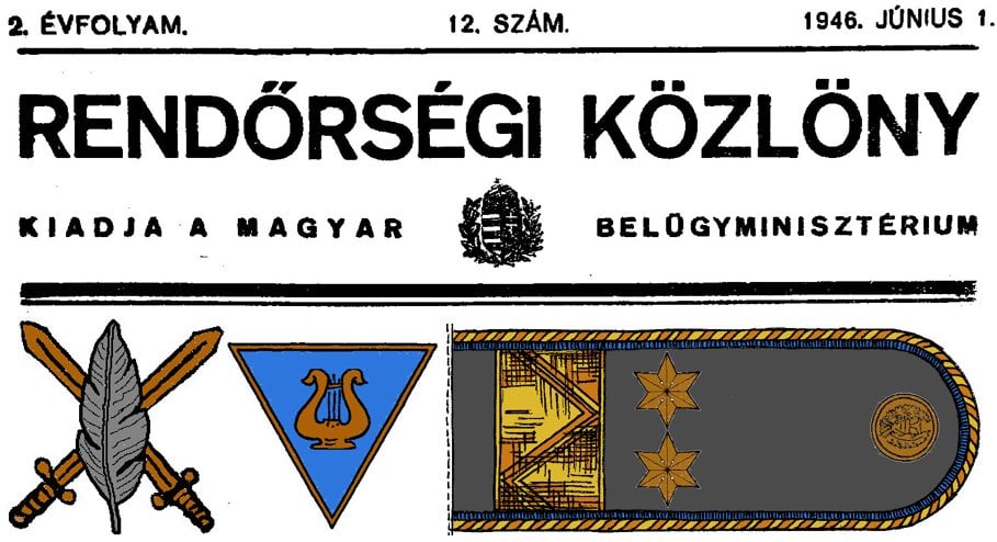 Az 1945-ös egyenruházati szabályzat módosítása a 231.677/1946. IV.-12. B. M. sz. rendelettel